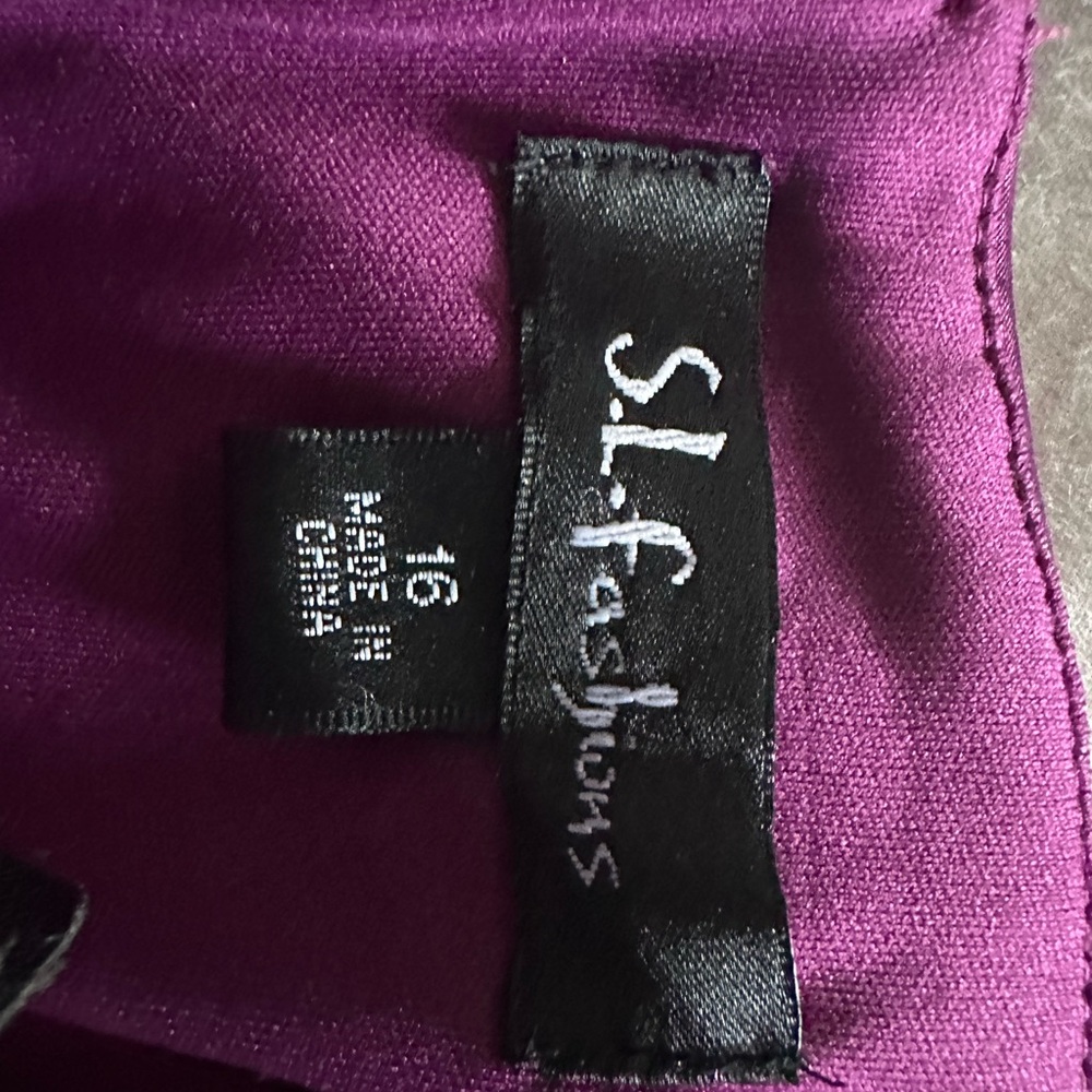 Metallic Purple Ruche Dress - Picture 4 of 7
